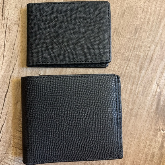 NWT Coach 3 In 1 Wallet  Canvas Lexington Saffiano Compact ID Wallet sterling - Picture 1 of 8